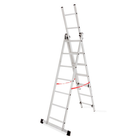 DRABINA ALUMINIOWA BASIC 3x7 STOPNI 150KG