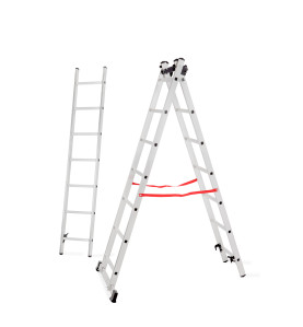 ALUMINIUM TRIPLE EXTENSION MULTI-PURPOSE LADDER BASIC 3x7 150kg
