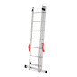 ALUMINIUM TRIPLE EXTENSION MULTI-PURPOSE LADDER BASIC 3x7 150kg ALUMINIUM TRIPLE EXTENSION MULTI-PURPOSE LADDER BASIC 3x7 150kg