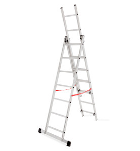 DRABINA ALUMINIOWA BASIC 3x6 STOPNI 150KG