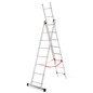 ALUMINIUM TRIPLE EXTENSION MULTI-PURPOSE LADDER BASIC 3x8 150kg