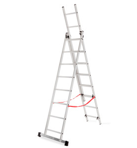 ALUMINIUM TRIPLE EXTENSION MULTI-PURPOSE LADDER BASIC 3x8 150kg