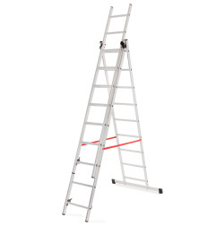 ALUMINIUM TRIPLE SECTION MULTI-PURPOSE LADDER BASIC 3x9 150kg
