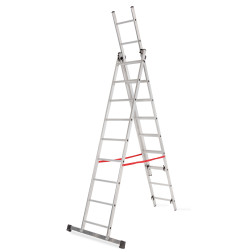 ALUMINIUM TRIPLE SECTION MULTI-PURPOSE LADDER BASIC 3x9 150kg