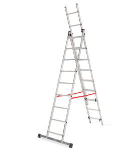 DRABINA ALUMINIOWA BASIC 3x9 STOPNI 150KG