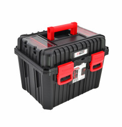 PLASTIC TOOLBOX w/ LID ORGANISERS 445x360x337mm BLACK LINE