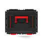 PLASTIC TOOLBOX w/ LID ORGANISERS 445x360x337mm BLACK LINE