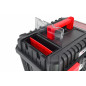 PLASTIC ROLLING PLASTIC TOOLBOX w/ LID ORGANISERS 450x360x640mm BLACK LINE