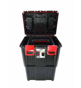 ROLLING TOOLBOX w/ REMOVABLE TRAY & LID ORGANISERS 450x360x640mm