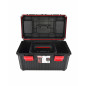 PLASTIC TOOLBOX w/ LID ORGANISERS 585x360x337mm BLACK LINE