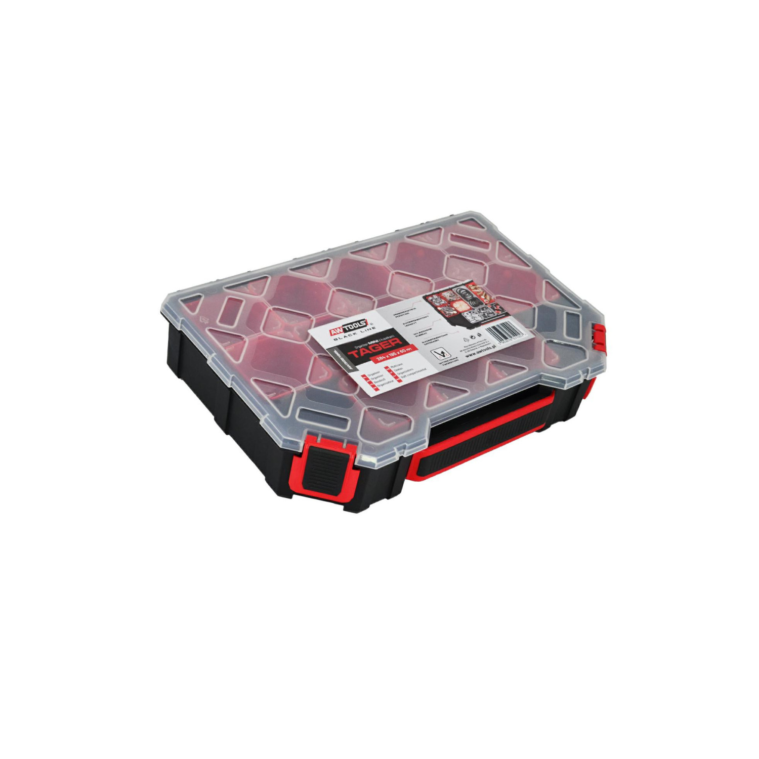 TOOL ORGANISER w/ REMOVABLE BINS 284x195x60mm