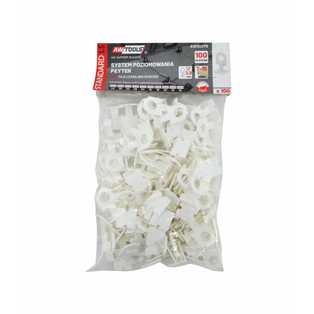 TILE LEVELING SYSTEM CLIPS STANDARD 2.0mm (7-15mm) 100pcs