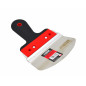 STAINLESS STEEL DRYWALL BUCKET SCOOP KNIFE 165mm/ TPR HANDLE/ BLACK LINE STAINLESS STEEL DRYWALL BUCKET SCOOP KNIFE 165mm/ TPR HANDLE/ BLACK LINE