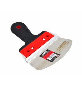STAINLESS STEEL DRYWALL BUCKET SCOOP KNIFE 165mm/ TPR HANDLE/ BLACK LINE