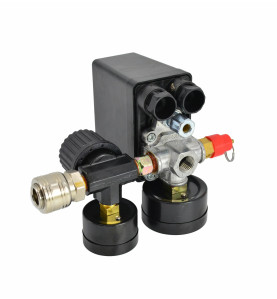 AIR COMPRESSOR PRESSURE SWITCH w/ REGULATOR 230V/ 1-AIR INLET 1/4"