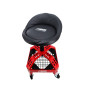 ADJUSTABLE ROLLING WORKSHOP SEAT STOOL w/ TOOL TRAY