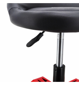 ADJUSTABLE ROLLING WORKSHOP SEAT STOOL w/ TOOL TRAY