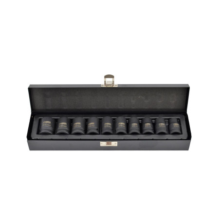 1/2" DRIVE IMPACT SOCKET SET 10-22mm 10pcs BLACK LINE