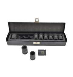 ZESTAW NASADEK UDAROWYCH 1/2" 10-22mm 10szt. BLACK LINE