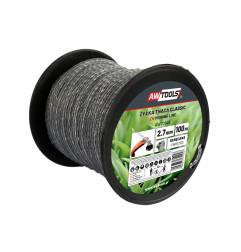 PVC CORE TWIST SQUARE TRIMMER LINE 2.7x100m