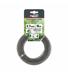 PVC CORE TWIST SQUARE TRIMMER LINE 2.7x15m