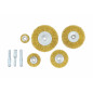 CRIMPED WIRE BRUSH SET w/ BORE & SHANK 5pcs