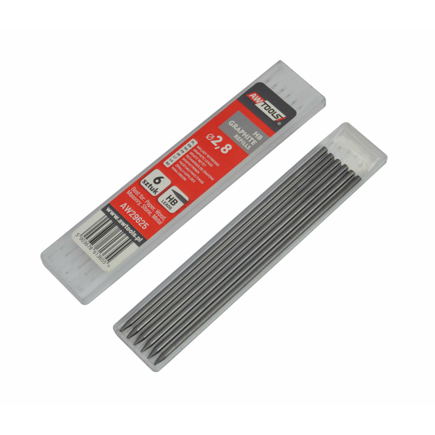 GRAPHITE LEAD REFILLS HB 6pcs/ MECHANICAL PENCIL