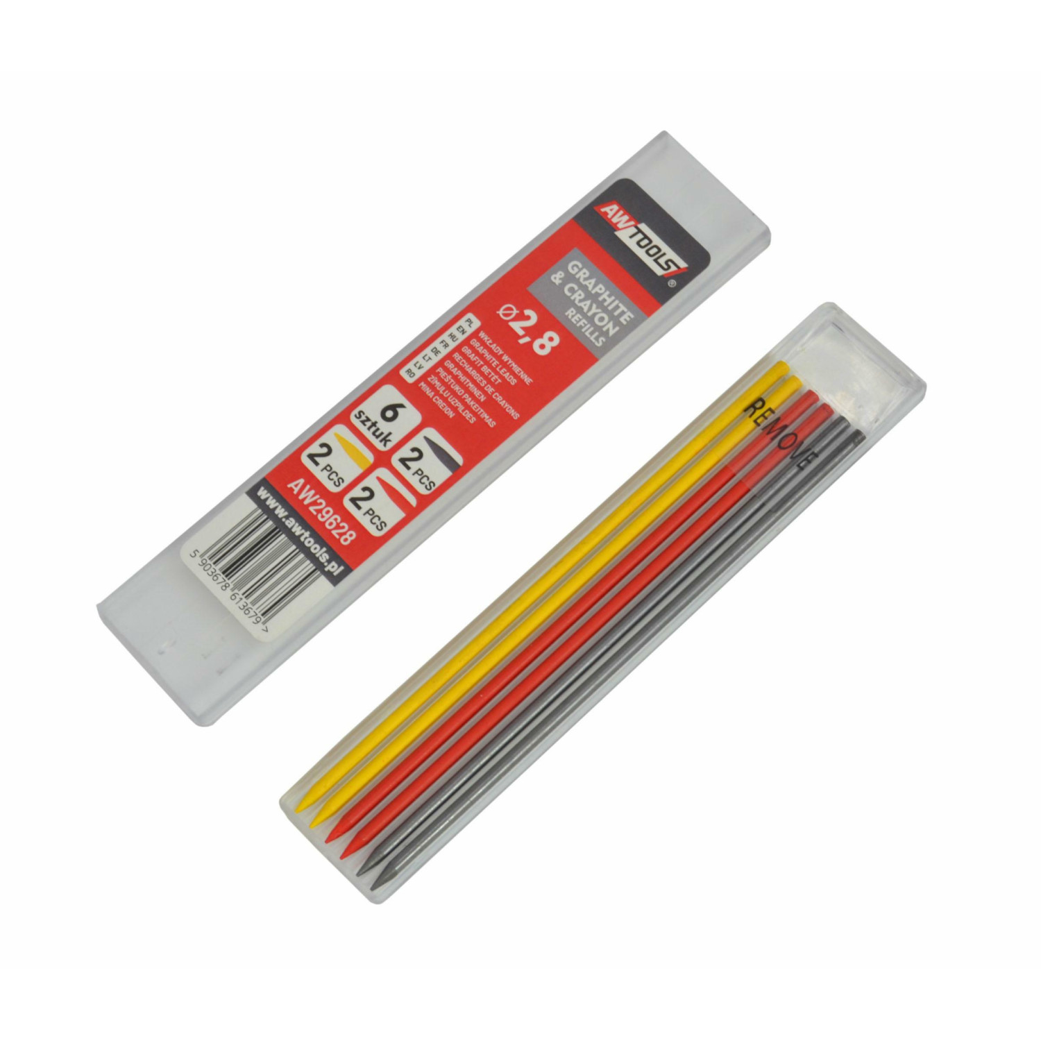 MIX GRAPHITE LEAD REFILLS 6pcs/ MECHANICAL PENCIL 