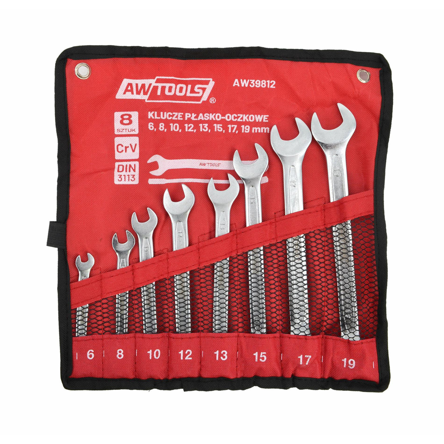 COMBINATION SPANNER SET 8pcs 6-19mm