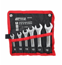 SHORT COMBINATION SPANNER SET 6pcs 8mm-19mm