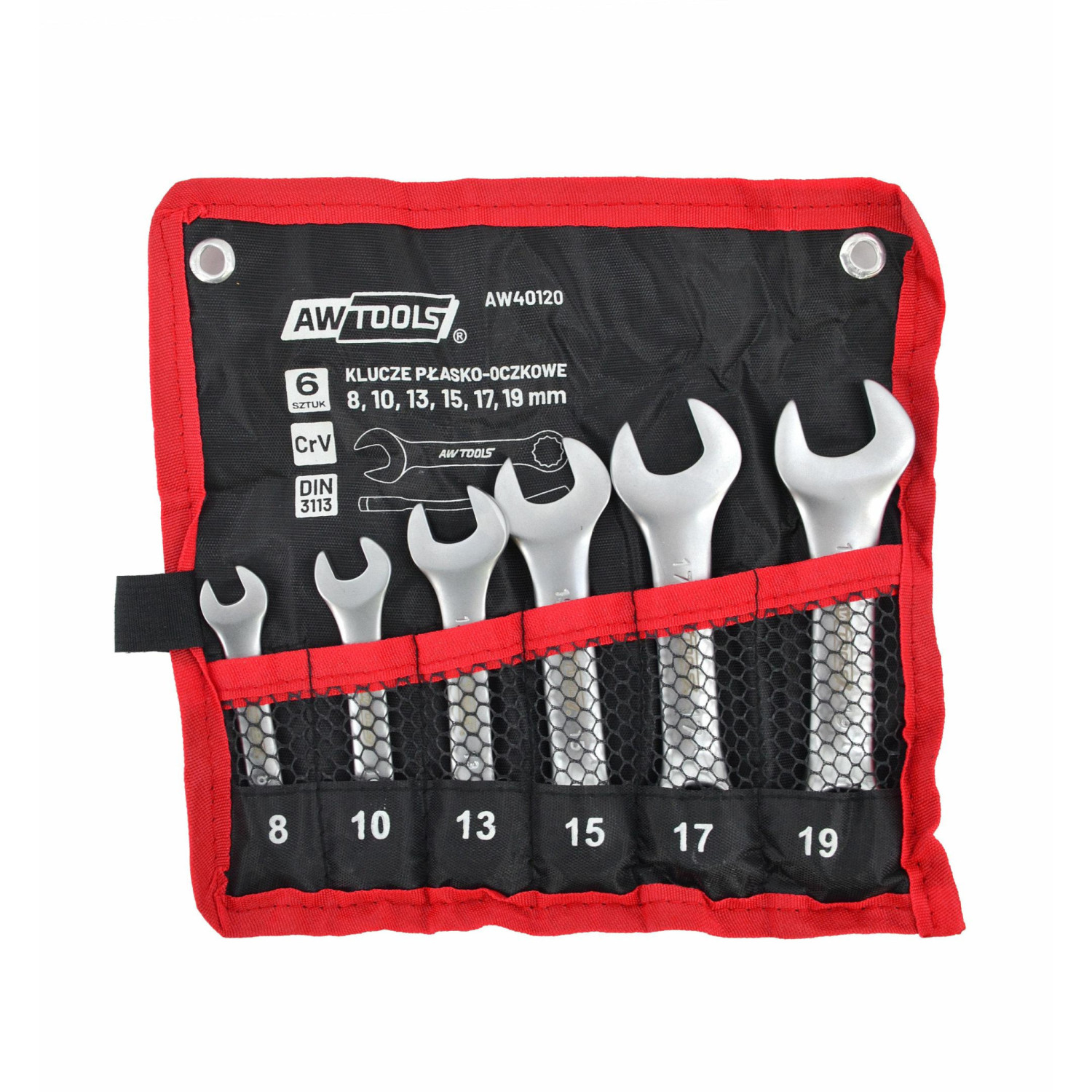 SHORT COMBINATION SPANNER SET 6pcs 8mm-19mm