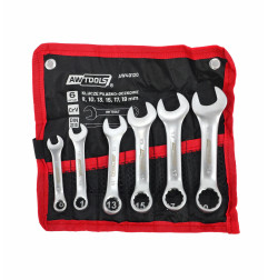 SHORT COMBINATION SPANNER SET 6pcs 8mm-19mm