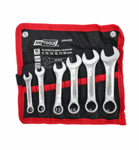 SHORT COMBINATION SPANNER SET 6pcs 8mm-19mm