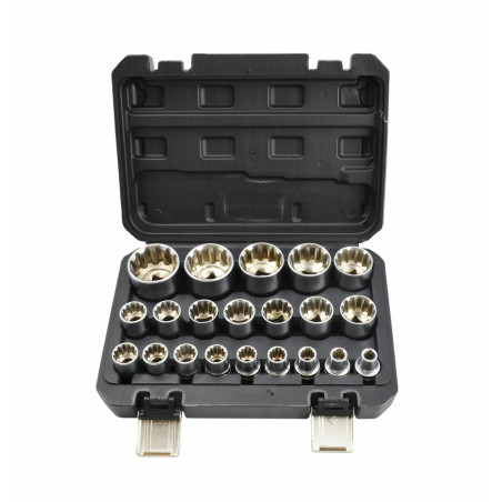1/2" SPLINE SOCKET SET 8-36 mm 21pcs