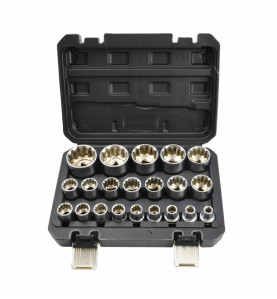 1/2" SPLINE SOCKET SET 8-36 mm 21pcs