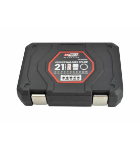 ZESTAW NASADEK SPLINE 21el. 12-KĄT. BLACK LINE