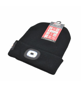 CZAPKA Z LAMPKĄ LED 80lm CZARNA