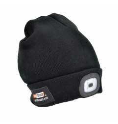 BEANIE w/ USB RECHARGEABLE LED HEAD LIGHT 120lm
