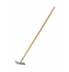 STEEL COMBINATION HOE WITH WOODEN SHAFT 7x20cm