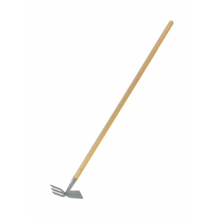 STEEL COMBINATION HOE WITH WOODEN SHAFT 7x20cm
