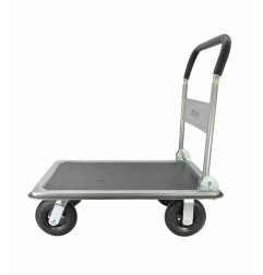 WAREHOUSE PLATFORM TROLLEY w/ FOLDING HANDLE 350kg 60x90cm