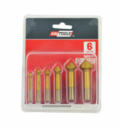 HSS-TiN COUNTERSINK DRILL BIT SET 6pcs 6.3 - 20.5mm