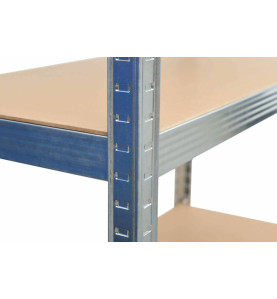 REGAŁ 5 PÓŁEK 180x90x40 NOŚNOŚĆ 250KG / 5.0MM - WCISKANY SZYBKI MONTAŻ