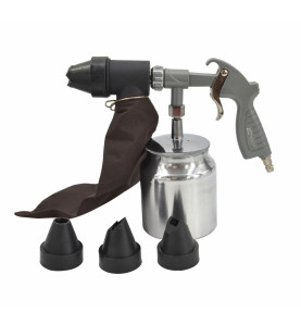 AIR SANDBLASTING GUN w/ ALU TANK 850ml & RECOVERY BAG