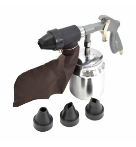 AIR SANDBLASTING GUN w/ ALU TANK 850ml & RECOVERY BAG