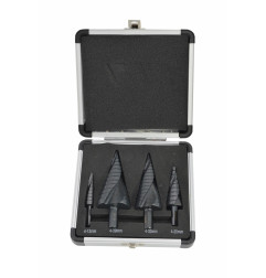 HSS-AlCrN SPIRAL STEP DRILL BIT SET 4pcs 4-39mm
