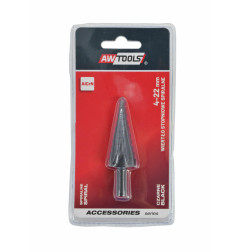 WIERTŁO STOPNIOWE SPIRALNE/ 4-22mm/ AICrN/ CZARNE