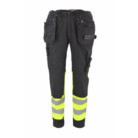 HI-VIS WORK TROUSERS T3 FLUO YELLOW/ 2XL