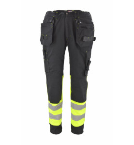 HI-VIS WORK TROUSERS T3 FLUO YELLOW/ 2XL