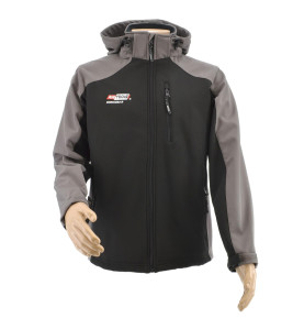 WORK SOFTSHELL JACKET T4 GREY-BLACK/ XL